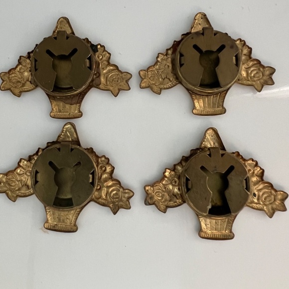 Vintage 4 matching Buttons Cover Flower basket giardinetti - Picture 4 of 7